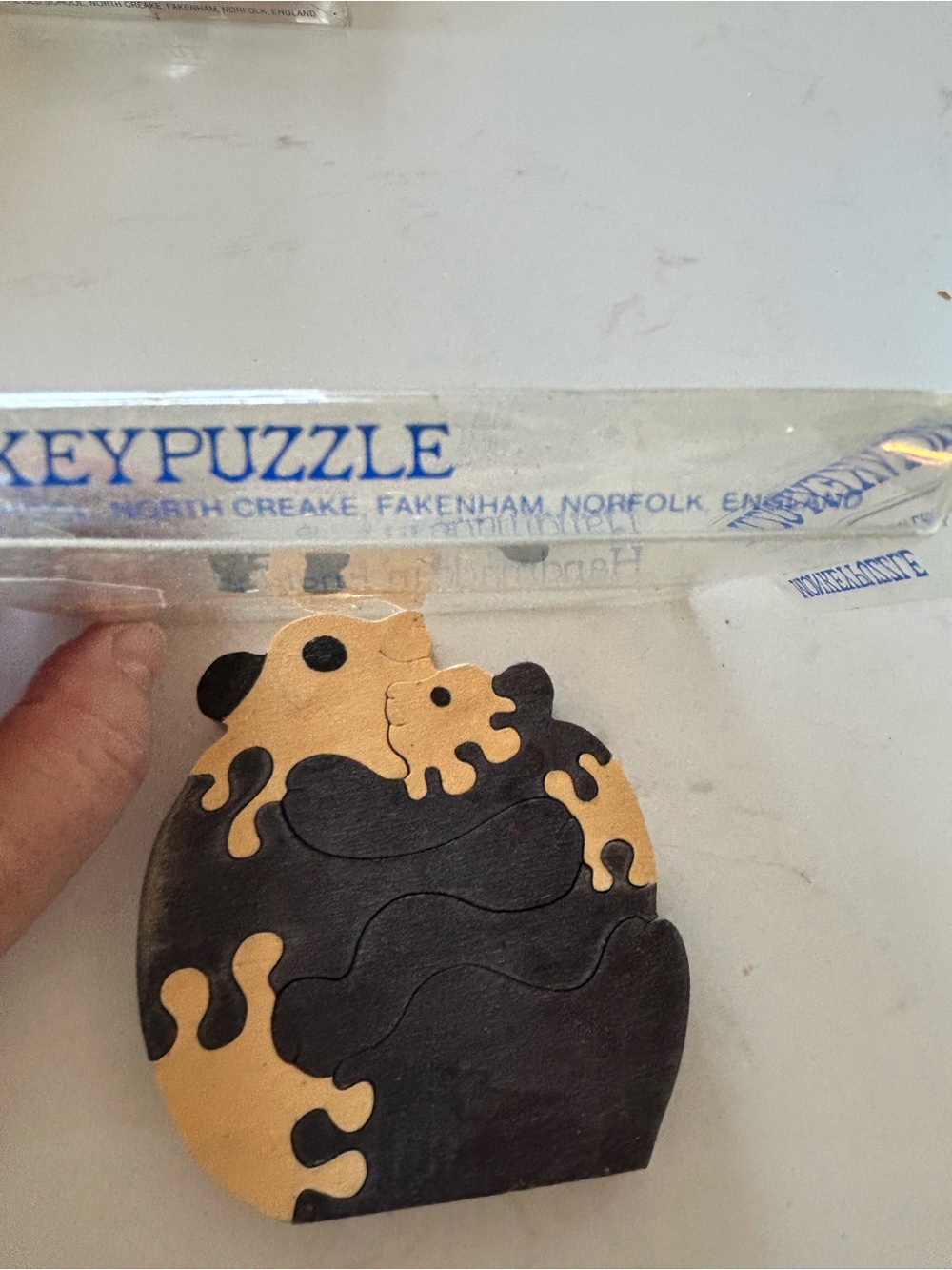 Vintage Wooden Panda Puzzle by British artisan Carol Leith - Picture 4 of 5